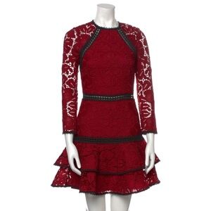 Alexis Lace Pattern Mini Dress